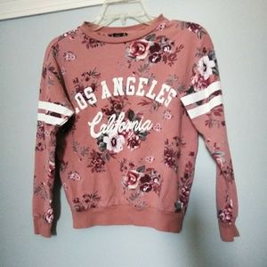 Floral Sweatshirt Los Angeles California